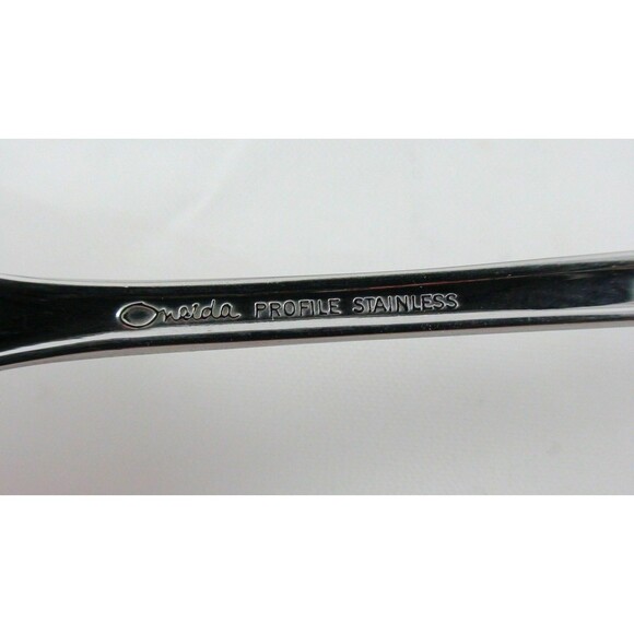 Oneida Profile Plymouth Rock Forks Knife Spoons Stainless Place Setting Lot of 5 - Picture 12 of 12